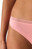 Pembe Easy Pamuklu Trim Brazilian Külot