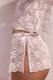 Kırık Beyaz Lace Dantel Şort