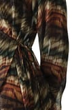 Destini Etnik Desenli Simli Uzun Kollu Kimono
