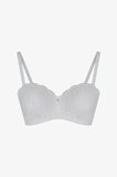 Kırık Beyaz Lotus Straplez Lace Dantel Balenli Sütyen