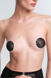 Bej Lacy Nipple Cover 2'li