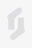 Beyaz Rahat Bilek Lastikli Bambu Soket Çorap