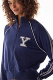 lacivert yale şerit detaylı sweatshirt