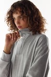 gri yarım fermuarlı şardonlu sweatshirt