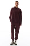 Kahverengi Oversize Kapüşonlu Sweatshirt