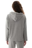 Gri Oversize Kapüşonlu Sweatshirt