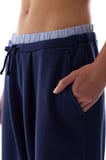Lacivert Katmanlı Geniş Paça Pantolon