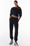 siyah oversize bisiklet yaka sweatshirt