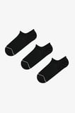 Siyah Basic Mesh Pamuklu Simli 3 Çift Sneaker Çorap