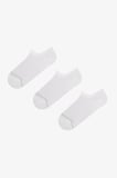 Beyaz Basic Mesh Pamuklu Simli 3 Çift Sneaker Çorap