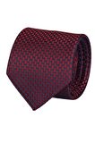 Esgue Hand Made 7.5 cm Bordo Lacivert Desenli Kravat