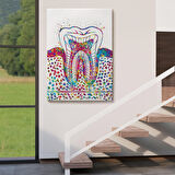 Renkli Diş, Diş Hekimi Duvar Tablosu-6300
