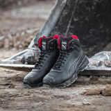 Puma Condor Black Mid Çelik Burunlu Nubuk Deri İş Ayakkabısı S3 SRC ESD