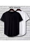 Baskısız Original Ünisex Yazlık T-shirt 2 li Set Takım