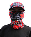 Captain Fisherman Style Camo Red SET Cap+Eldiven+Kolluk+Buff