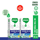 Siveno  %100 Doğal Roll-On Erkek Deodorant Ter Kokusu Önleyici Bitkisel Leke Bırakmayan Vegan 50 ml X 2 Adet