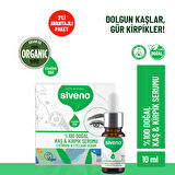 Siveno %100 Doğal Kaş ve Kirpik Serumu Bitkisel Yoğunlaştırıcı Canlandırıcı Yoğun Bakım Yağı Vegan 10 ml X 2 Adet