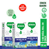 Siveno %100 Doğal Roll-On Erkek Deodorant Ter Kokusu Önleyici Bitkisel Leke Bırakmayan Vegan 50 ml X 3 Adet