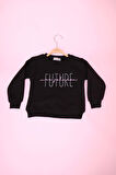 Kız Çocuk Üst  Future Sweat  Baskılı Bisiklet Yaka Sweatshirt  Üç İplik 111