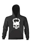 Art T-Shirt GYM FITNESS SKULL BAR KAPŞONLU UNISEX SWEATSHIRT