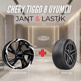Chery Tiggo8 Uyumlu Momo235/55R18 Kış Lastiği 4 adet Yılı:2025+DY1208 BD 18"Jant 4 Adet