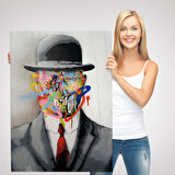 Rene Magritte Ünlü Resim “İnsanın Oğlu” Graffiti Pop Art Tablosu-6316