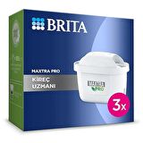 BRITA MAXTRA PRO Kireç Uzmanı Yedek Su Arıtma Filtresi, 3’lü