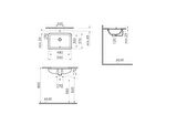 VitrA S20 7475B003-0618 Tezgah Altı Lavabo, 48 cm, Beyaz