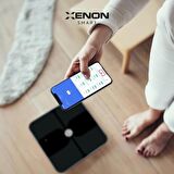 Xenon Smart Akıllı Tartı Dijital Mobil Uygulama Denetimli, Yağ, Kemik, Kas Kütlesi Ölçen, Vücut Veri Analizi için Bluetooth Baskül 180 kg X8703