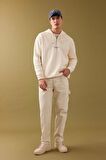 DeFacto Oversize Geniş Kalıp Kapüşonlu Fermuarlı Sırt Baskılı Sweatshirt B4805AX24SPER42