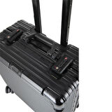 CCS 71447 Çekçekli Alüminyum Kasa Valiz Evrak Çantası Siyah