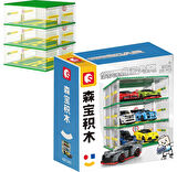 Sembo Block Famous Cars Araç Park Yeri 6 Araç Için 130 Parça Yapı Blokları  ile Uyumlu (607341)