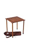 BAG THE JOY AHŞAP KATLANIR MASA SANDALYE SETİ – 50*50*50 cm KAHVERENGİ - BEJ