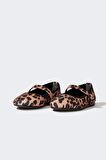 DeFacto Kadın Leopar Desenli Tek Bantlı Düz Taban Babet E7183AX25SPKR1