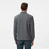 Nautica Erkek Gri Classic Fit Uzun Kollu Polo Yaka T-Shirt