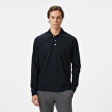Nautica Erkek Siyah Classic Fit Uzun Kollu Polo Yaka T-Shirt