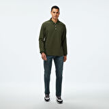 Nautica Erkek Yeşil Classic Fit Uzun Kollu Polo Yaka T-Shirt