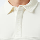 Nautica Erkek Krem Classic Fit Uzun Kollu Polo Yaka T-Shirt