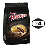 Ülker Biskrem Kakaolu Krema Dolgulu Bisküvi 200 gr x 4 Adet