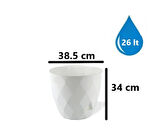 Omnipazar KRS-457 Yakamoz Tabaklı Plastik Saksı Takımı 26 Litre No 7