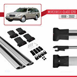 Mercedes E Class S210 Wagon 1998-2002 Arası ile Uyumlu FLY Model Ara Atkı Tavan Barı Gri 2 Adet