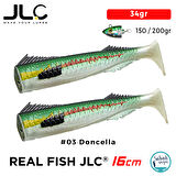 JLC Real Fish 16cm 34gr #03 Doncella Silikon Kuyruk (2 Adet)