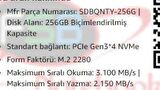 WD SN730 (SDBQNTY-256G) 256GB M.2 2280 PCIe NVMe 