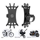 Silikon Esnek Bisiklet Telefon Tutucu 360 Derece Dönebilen, Motosiklet Scooter Uyumlu Telefon Tutucu