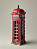 İngiliz Telefon Kulübesi Kumbara - Vintage Metal Londra Telefon Kulübesi Tasarımı Dekoratif Kumbara