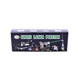 Pilli Yeşil Lazer Pointer 200mw - 10 Km Menzil, Kaymaz Metal Gövde