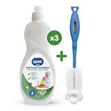 Wee Baby Vegan Çok Amaçlı Temizleyici (3 Adet) & Biberon Temizleme Fırçası 