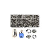 200 Set 10.5 Mm Metal Çıt Çıt Ve Saklama Kutusu