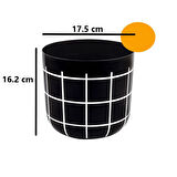 Omnipazar KRS-212 Dekoratif Karo Desenli Saksı 2.8 Litre No 2