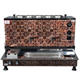  Anka Pro Plus Otomatik Çay Kazanı 5 Demlikli 50 Litre Bakır Elektrikli Tüplü